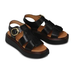 CARENA GLADIATOR LEATHER SANDALS><noscript><img width=