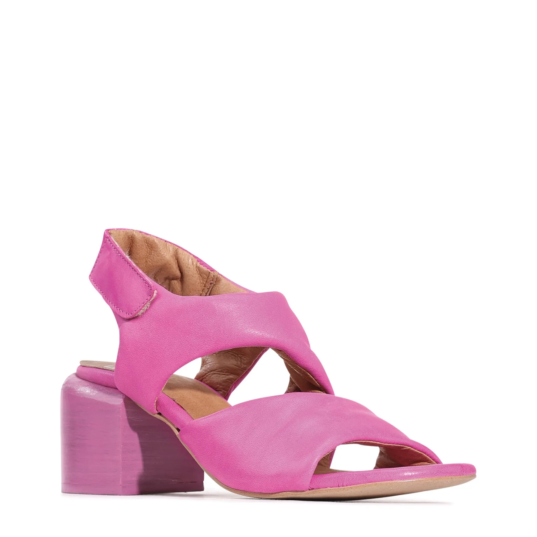 CHARBEL LEATHER BLOCK HEEL SANDALS>EOS Footwear Shop