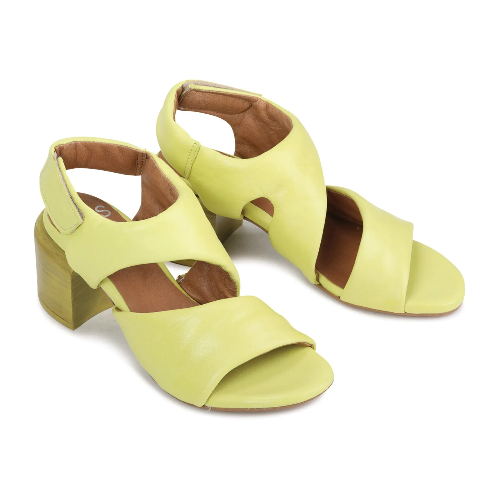 CHARBEL LEATHER BLOCK HEEL SANDALS>EOS Footwear Shop