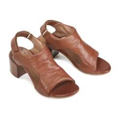 CHARICE LEATHER BLOCK HEEL SANDALS><noscript><img width=