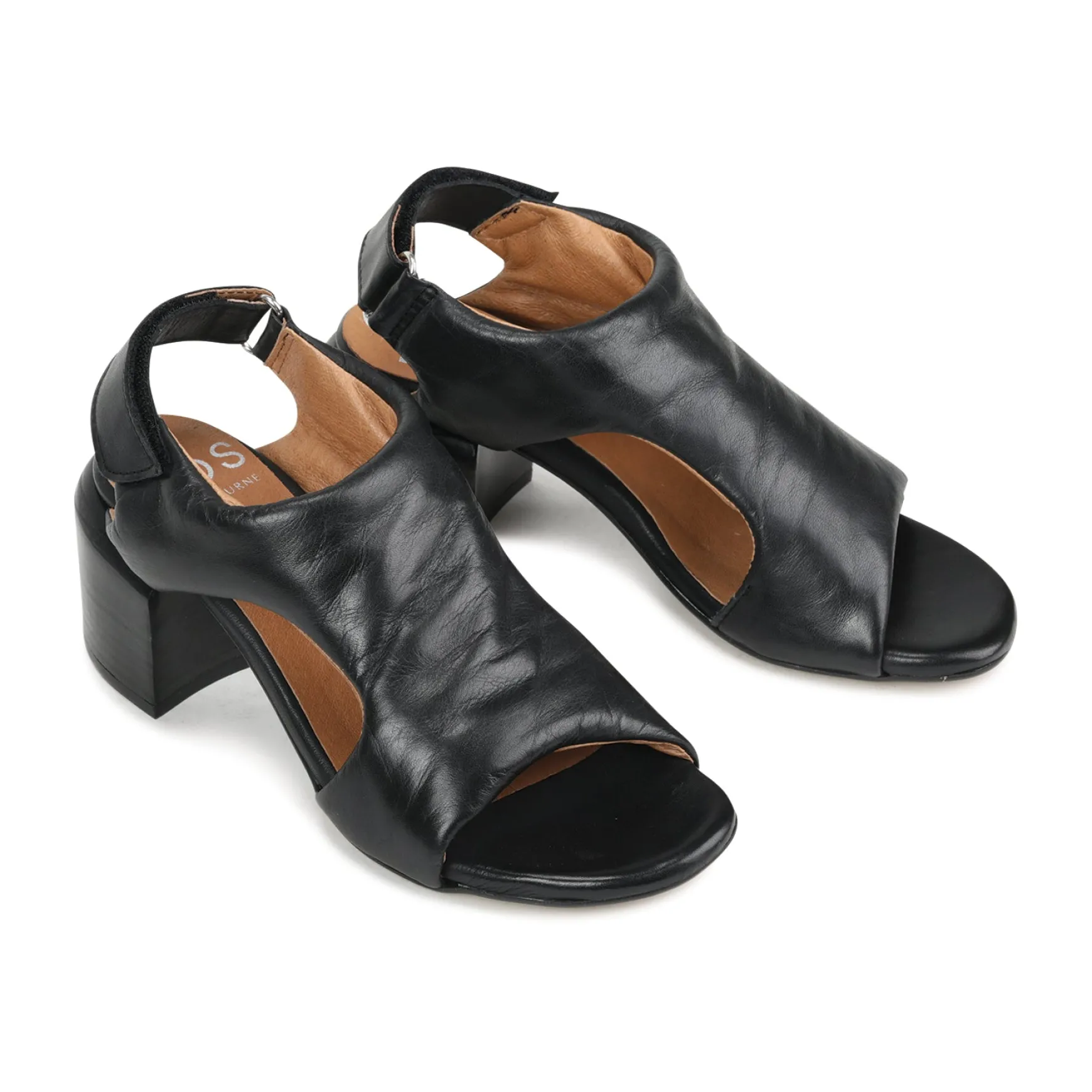 CHARICE LEATHER BLOCK HEEL SANDALS>EOS Footwear Cheap
