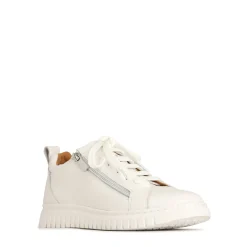 CLARAH DOUBLE ZIPPER SNEAKER LEATHER>EOS Footwear Outlet