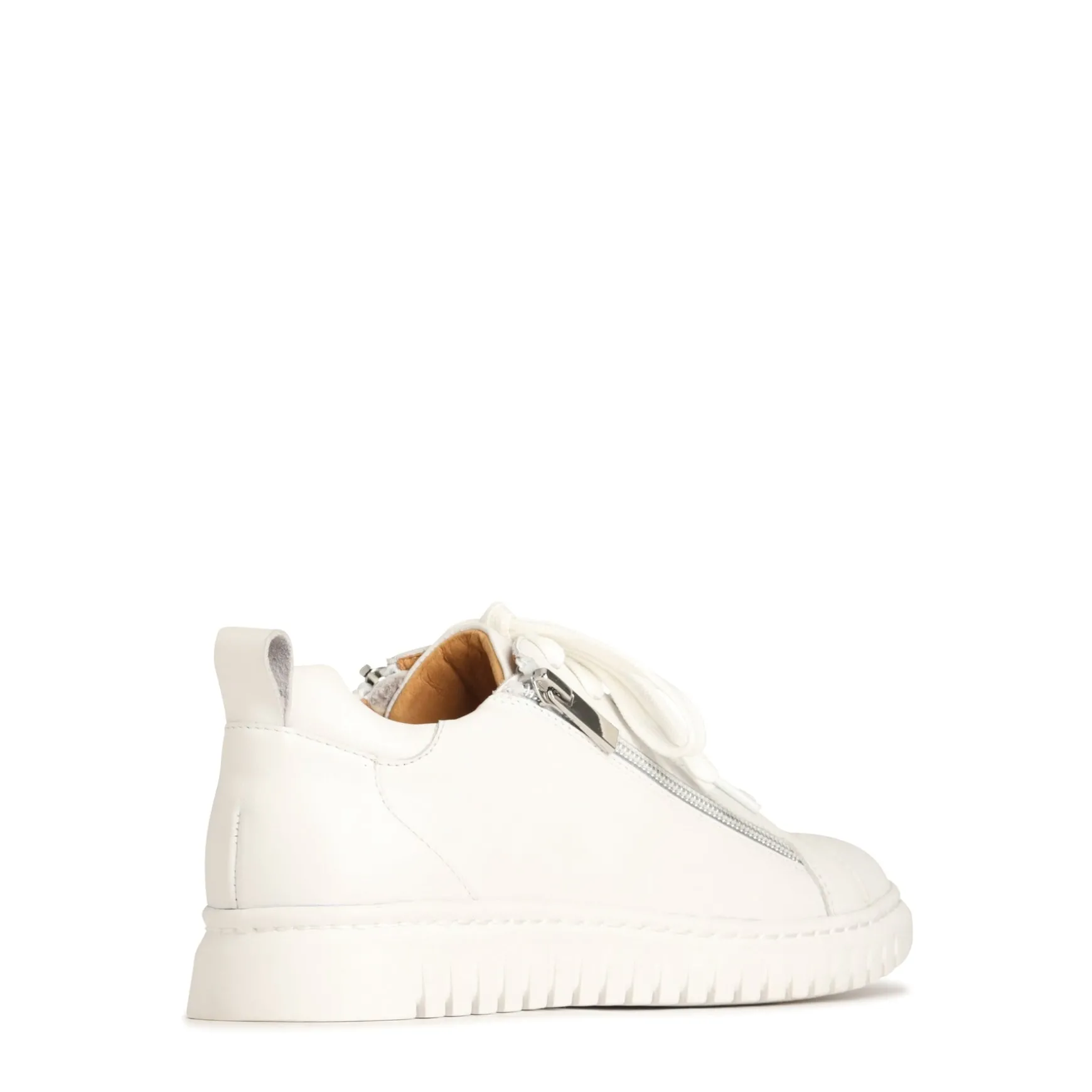 CLARAH DOUBLE ZIPPER SNEAKER LEATHER>EOS Footwear Outlet
