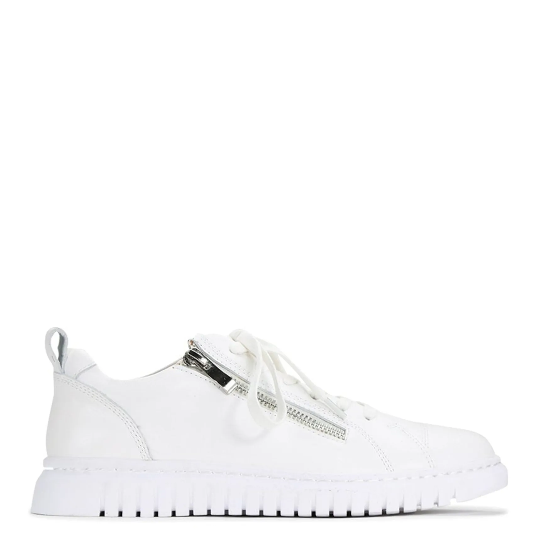 CLARENCE LOW-TOP ZIPPER SNEAKER LEATHER>EOS Footwear New