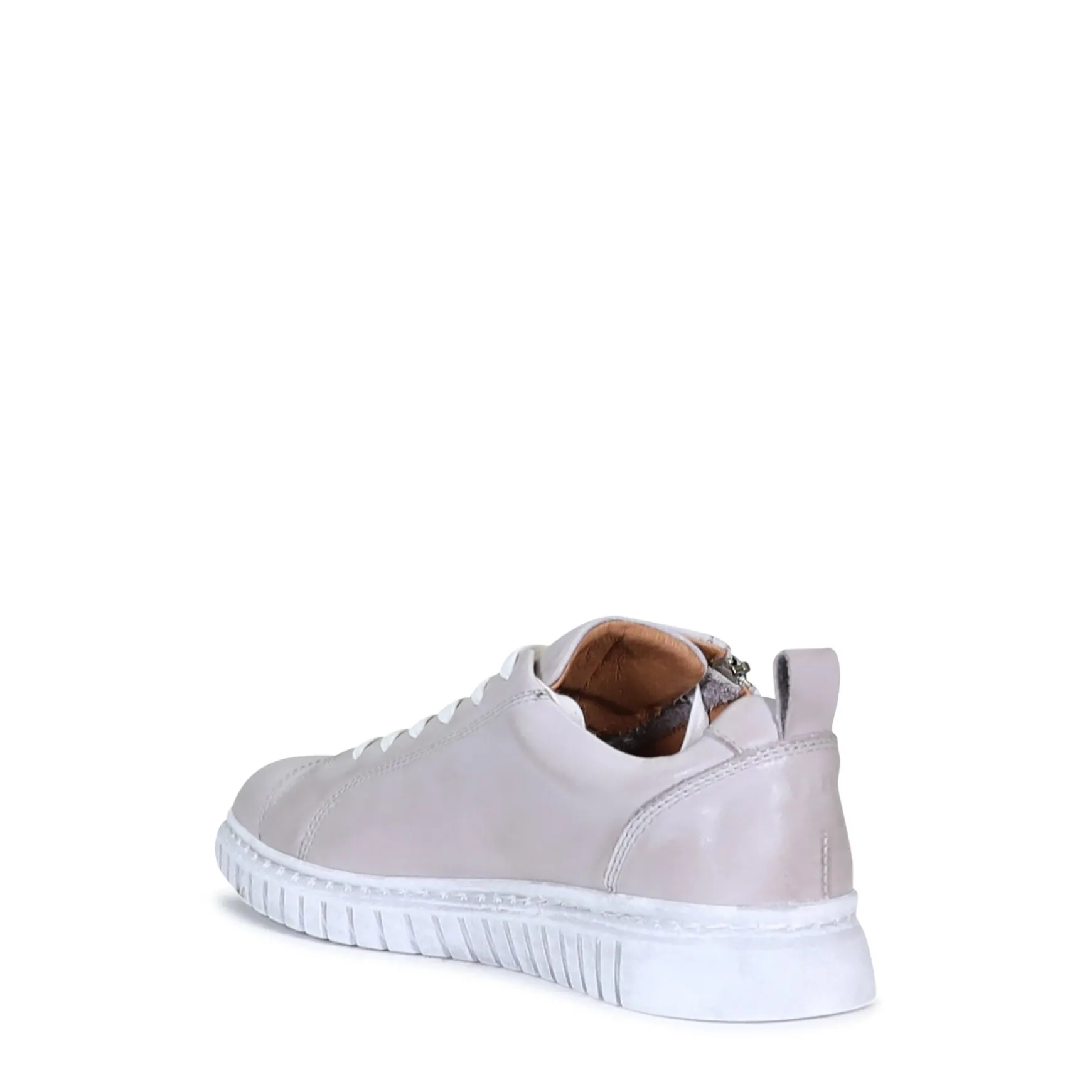 CLARENCE LOW-TOP ZIPPER SNEAKER LEATHER>EOS Footwear New