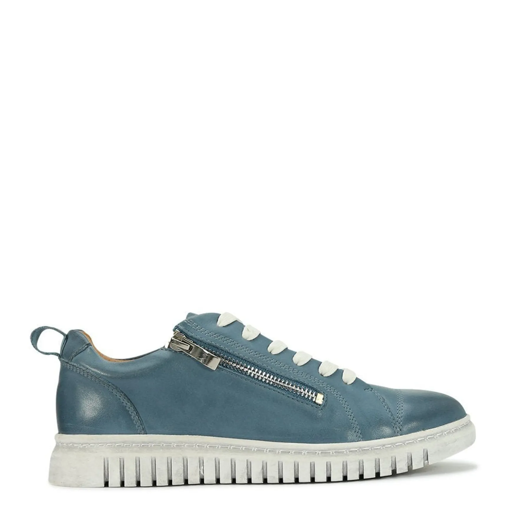 CLARENCE LOW-TOP ZIPPER SNEAKER LEATHER>EOS Footwear New