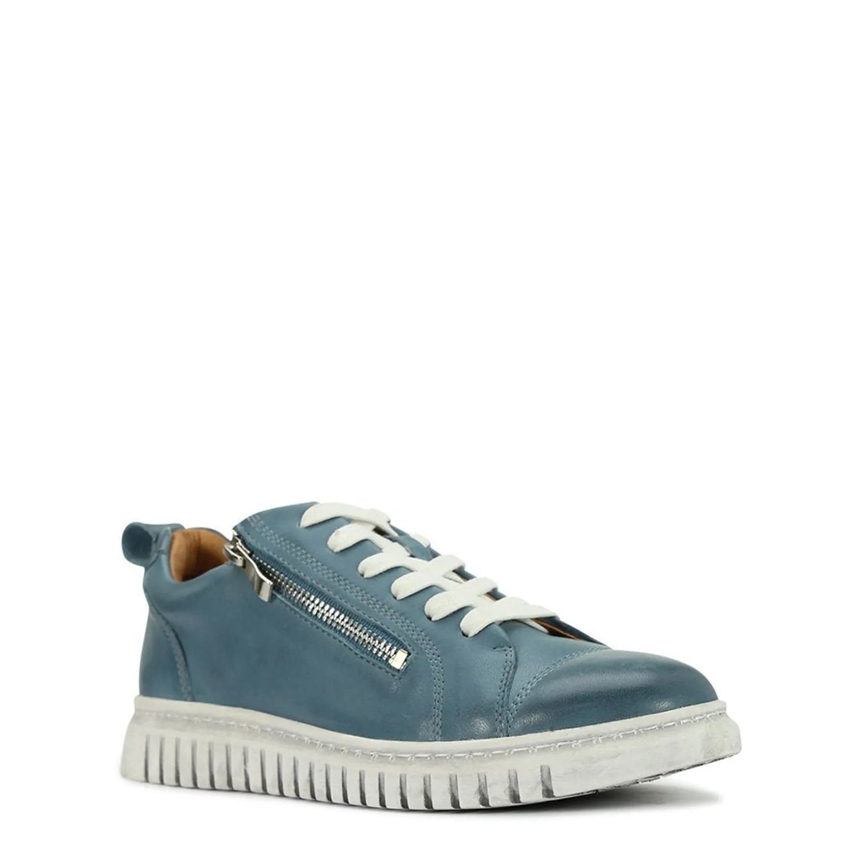 CLARENCE LOW-TOP ZIPPER SNEAKER LEATHER>EOS Footwear New