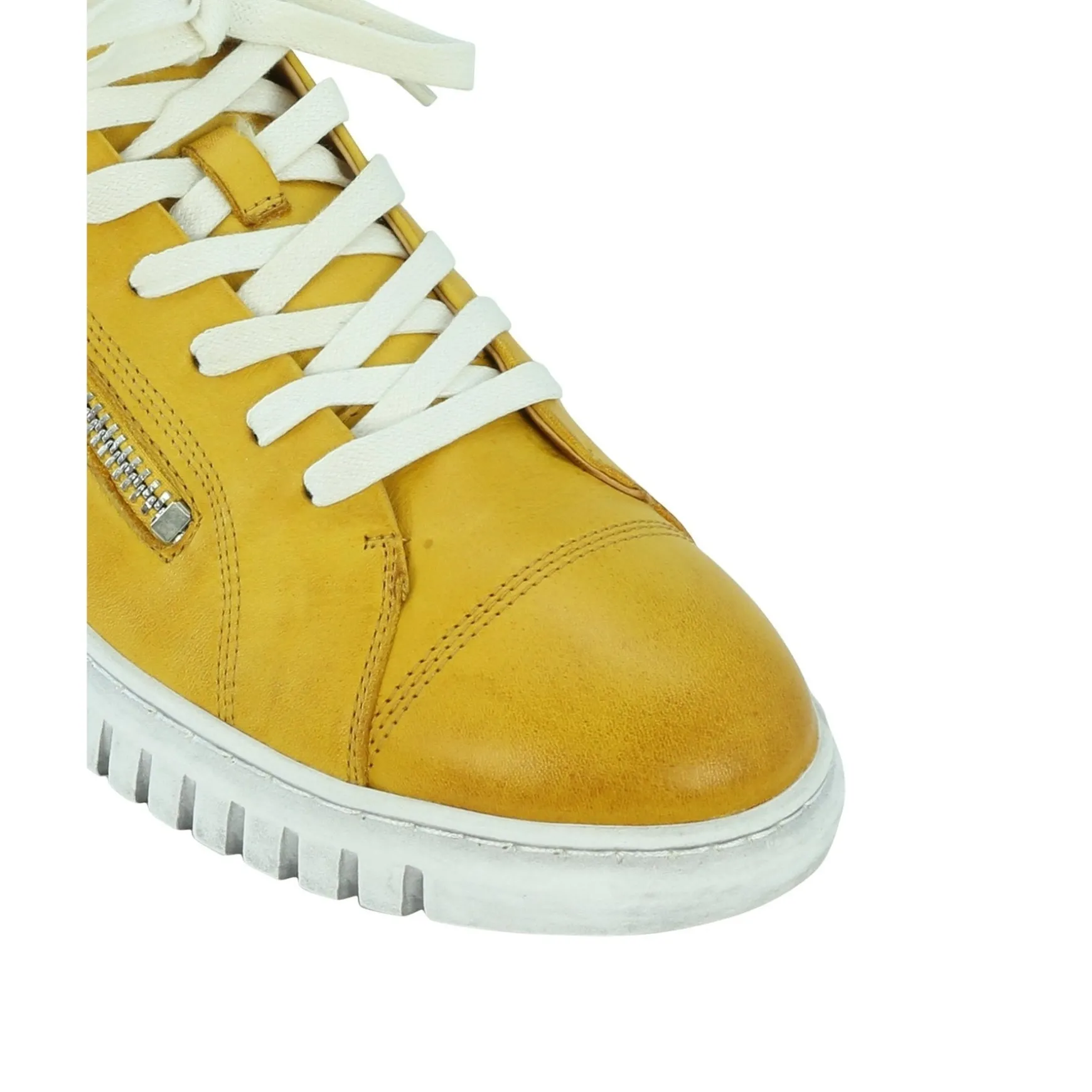 CLARENCE LOW-TOP ZIPPER SNEAKER LEATHER>EOS Footwear New