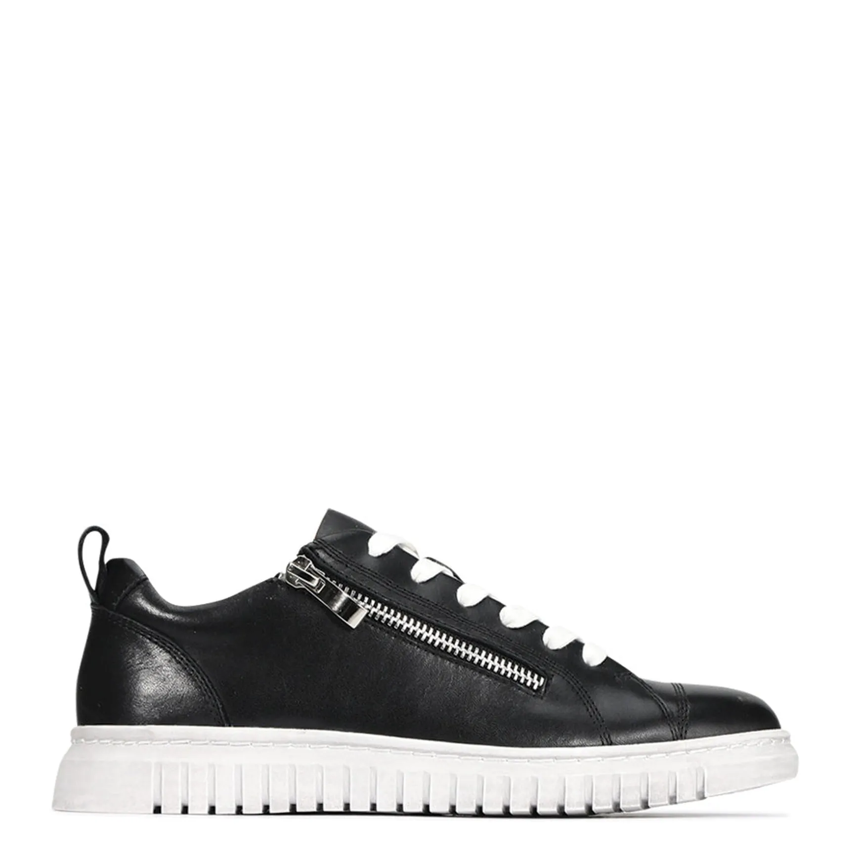 CLARENCE LOW-TOP ZIPPER SNEAKER LEATHER>EOS Footwear New