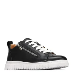 CLARENCE LOW-TOP ZIPPER SNEAKER LEATHER><noscript><img width=