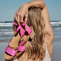 CURO ANKLE STRAP HEEL SANDALS LEATHER>EOS Footwear Discount