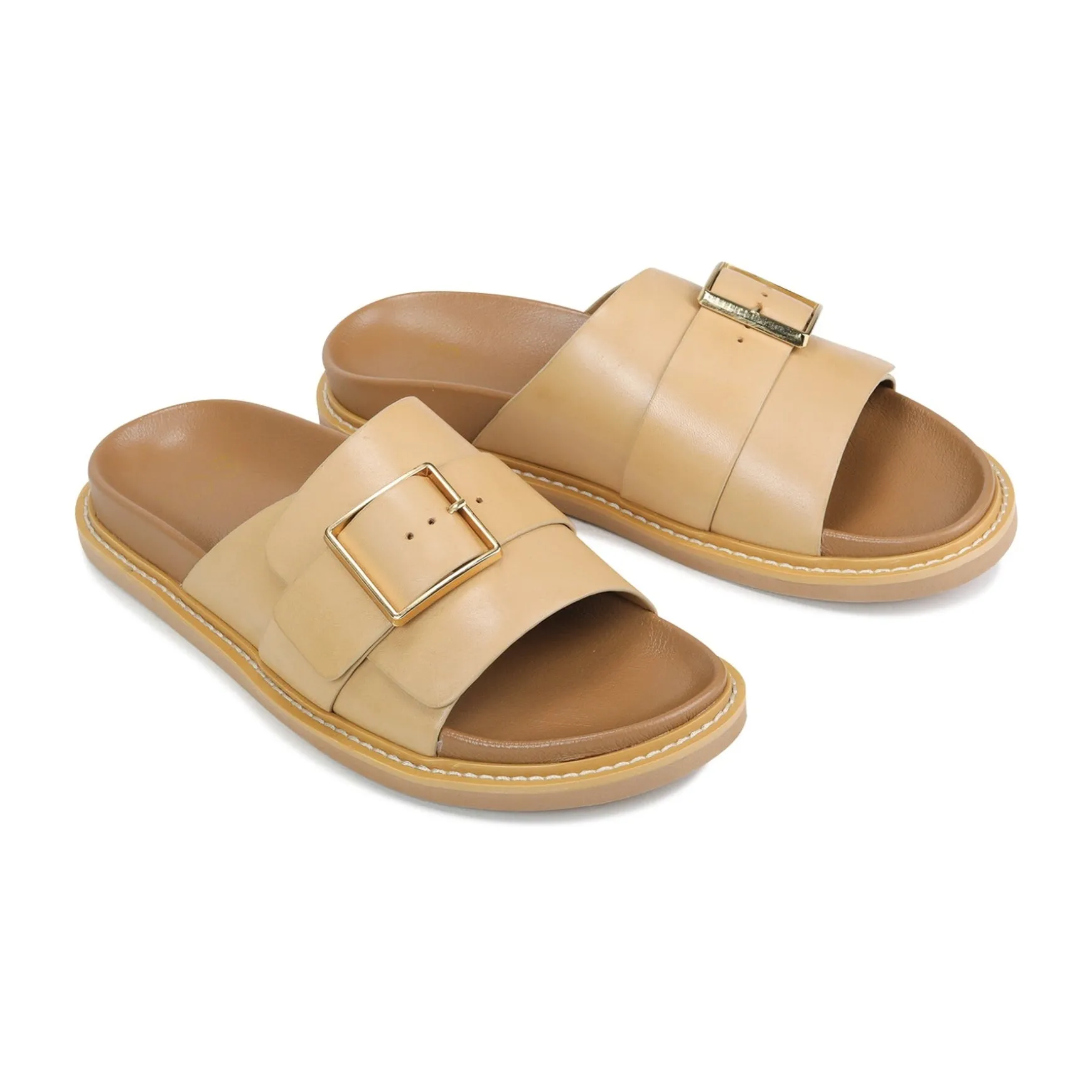 DEDE SLIDE LEATHER SANDALS>EOS Footwear Flash Sale
