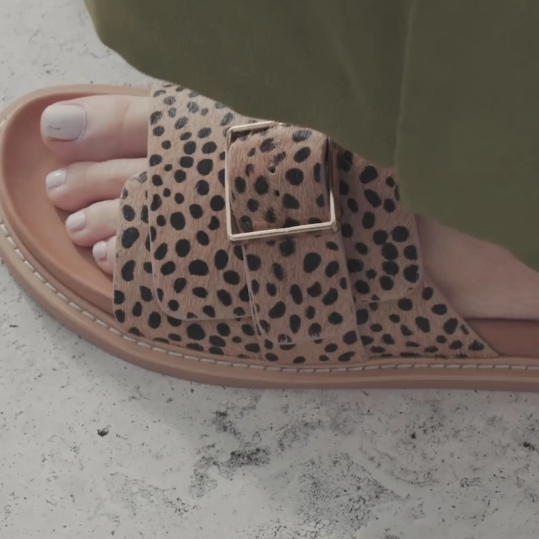 DEDE SLIDE LEATHER SANDALS>EOS Footwear Flash Sale