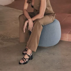 DORIANO LEATHER HEEL SANDALS>EOS Footwear Shop