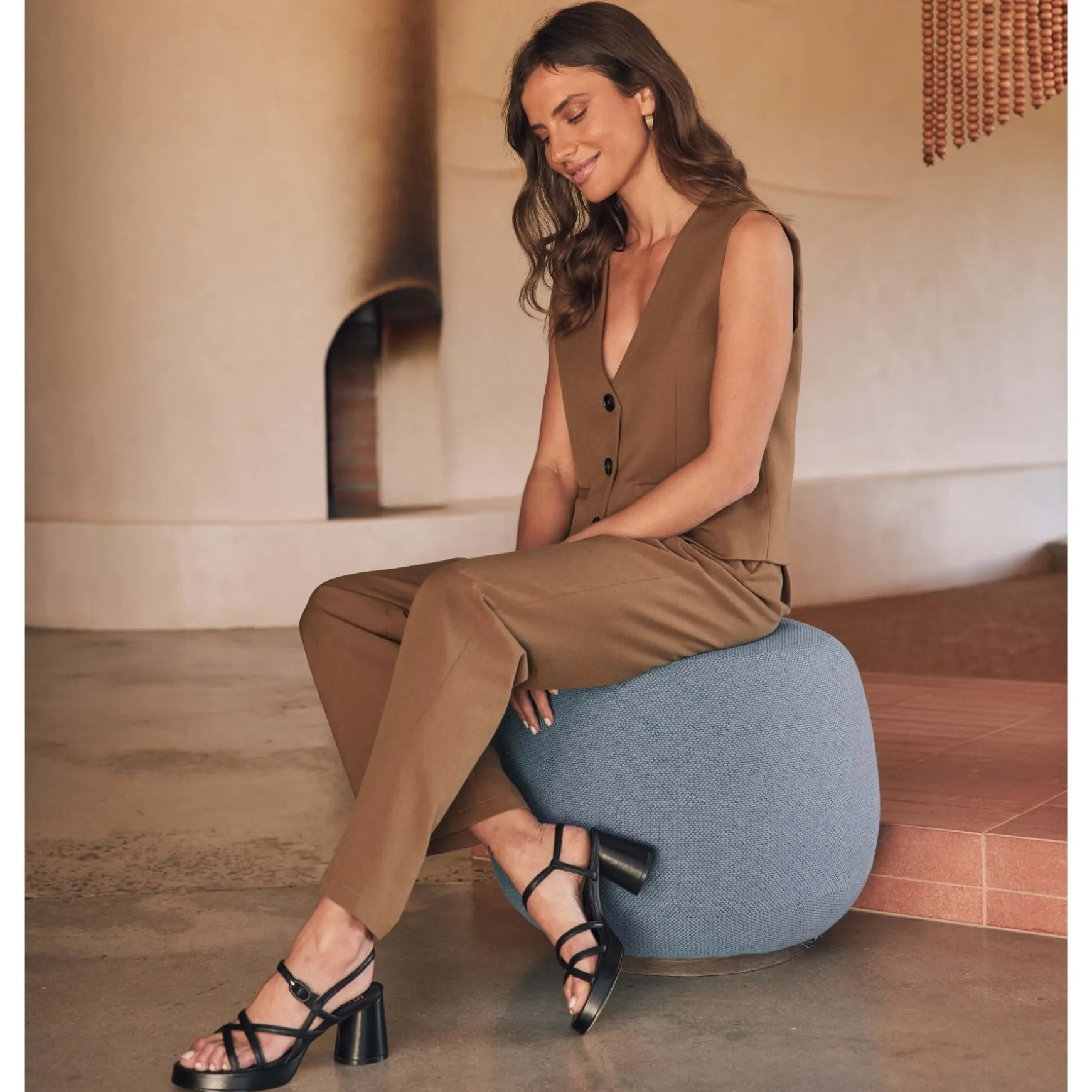 DORIANO LEATHER HEEL SANDALS>EOS Footwear Shop
