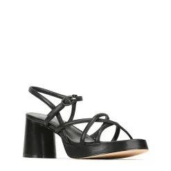 DORIANO LEATHER HEEL SANDALS><noscript><img width=