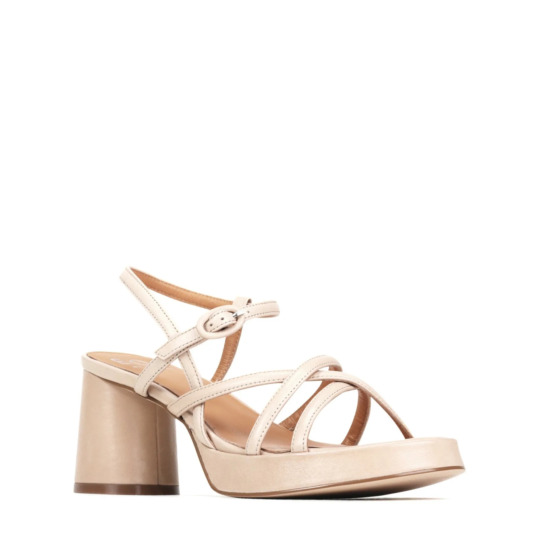 DORIANO LEATHER HEEL SANDALS>EOS Footwear Shop
