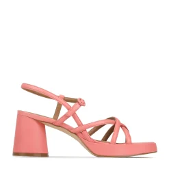 DORIANO LEATHER HEEL SANDALS><noscript><img width=