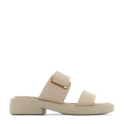 ELENI LEATHER HEEL SLIDE SANDALS>EOS Footwear Flash Sale