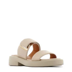 ELENI LEATHER HEEL SLIDE SANDALS><noscript><img width=