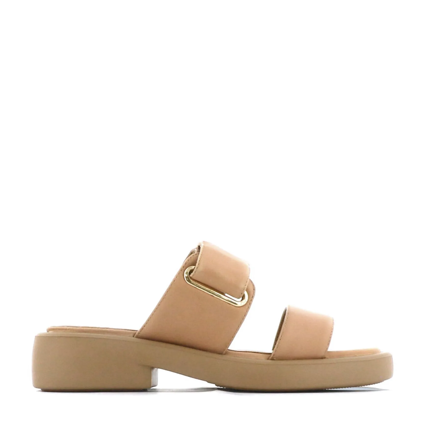 ELENI LEATHER HEEL SLIDE SANDALS>EOS Footwear Flash Sale