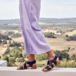 ELLI ANKLE STRAP SANDALS LEATHER>EOS Footwear Cheap