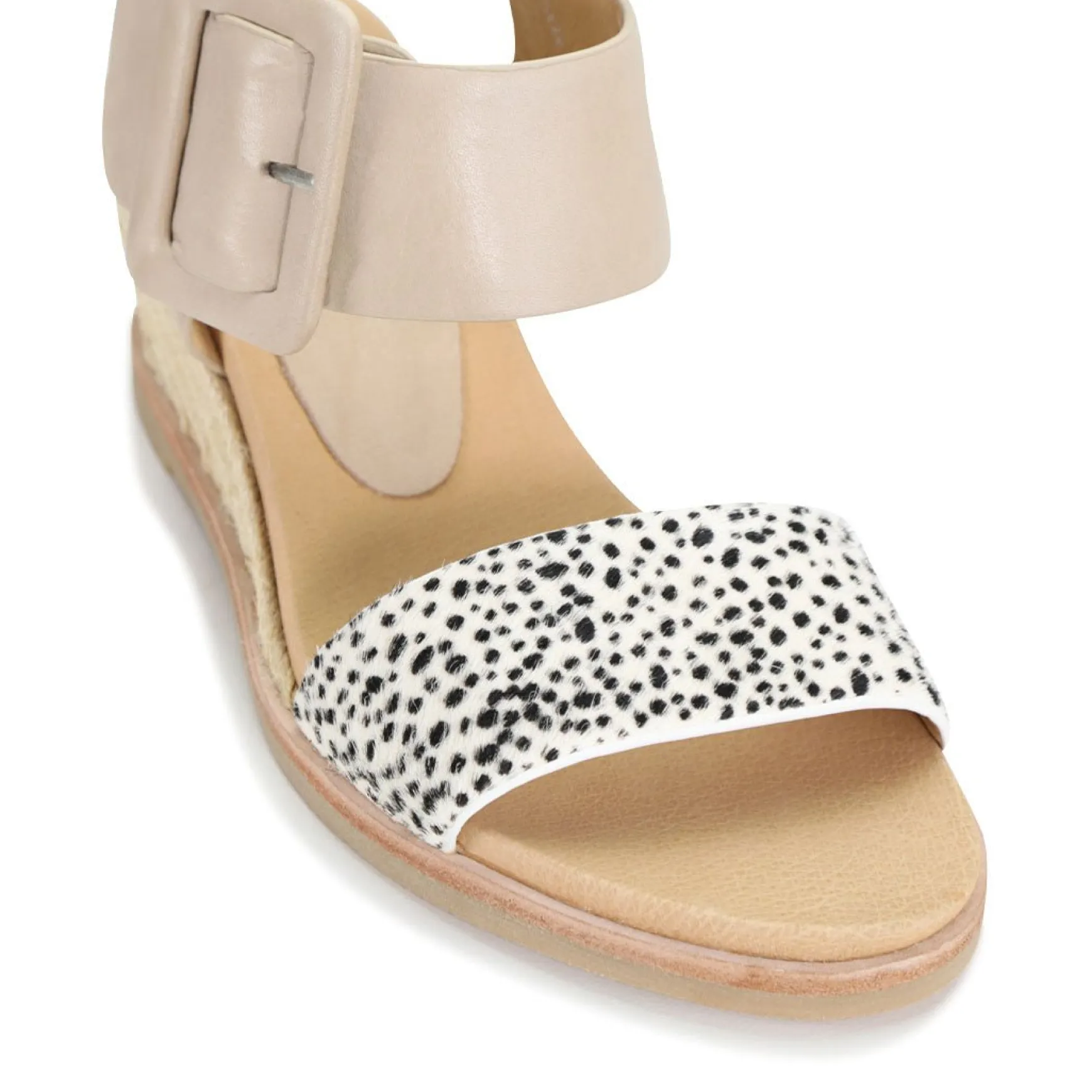 EMPATHY LEATHER ESPADRILLE WEDGE SANDALS>EOS Footwear Discount