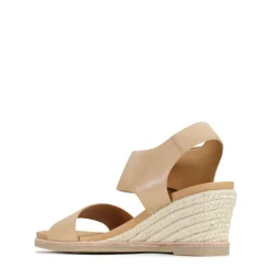 EMPATHY LEATHER ESPADRILLE WEDGE SANDALS><noscript><img width=