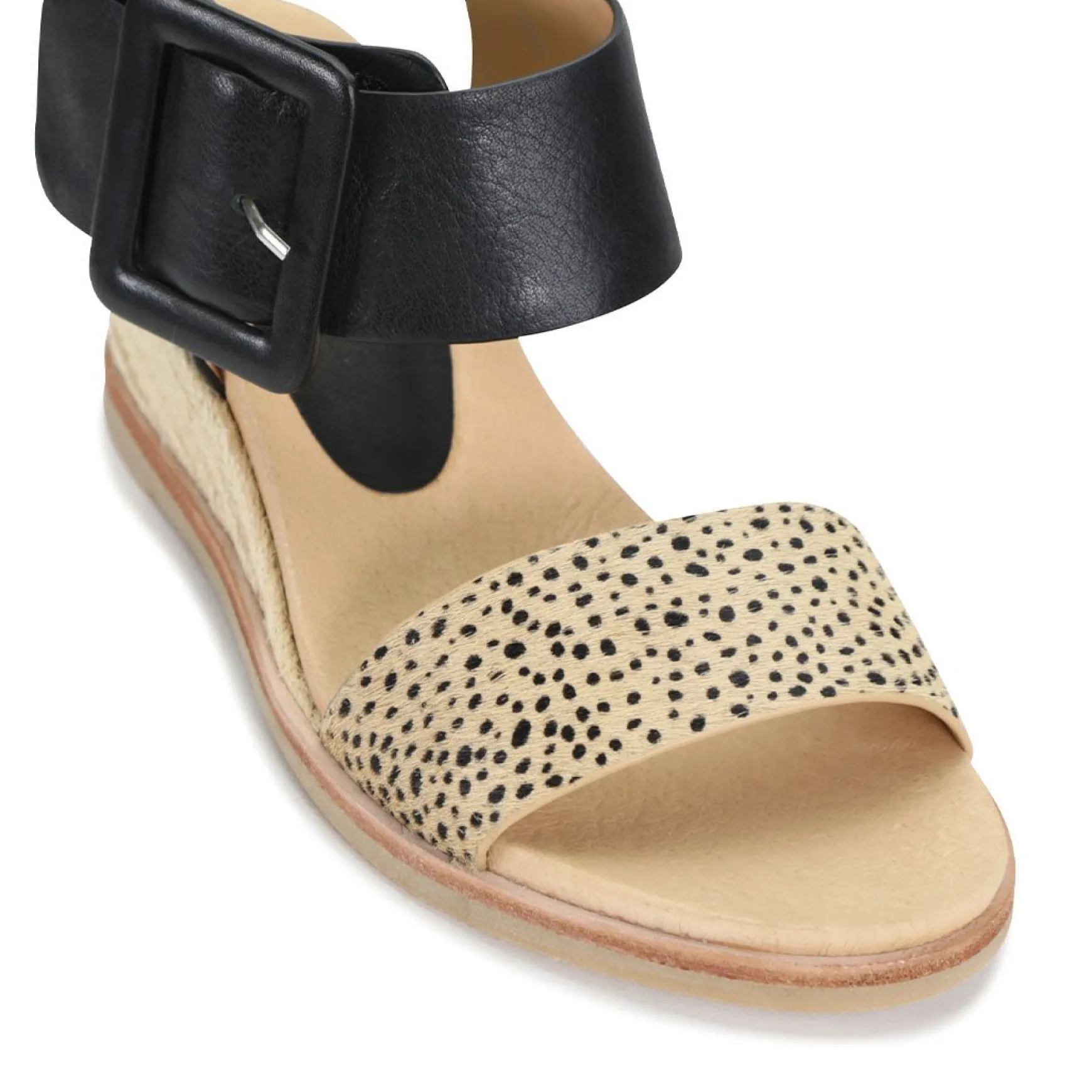EMPATHY LEATHER ESPADRILLE WEDGE SANDALS>EOS Footwear Discount