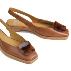 ESSY SLING-BACK FLATS LEATHER><noscript><img width=
