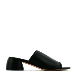 FIO LEATHER BLOCK HEEL SANDALS><noscript><img width=