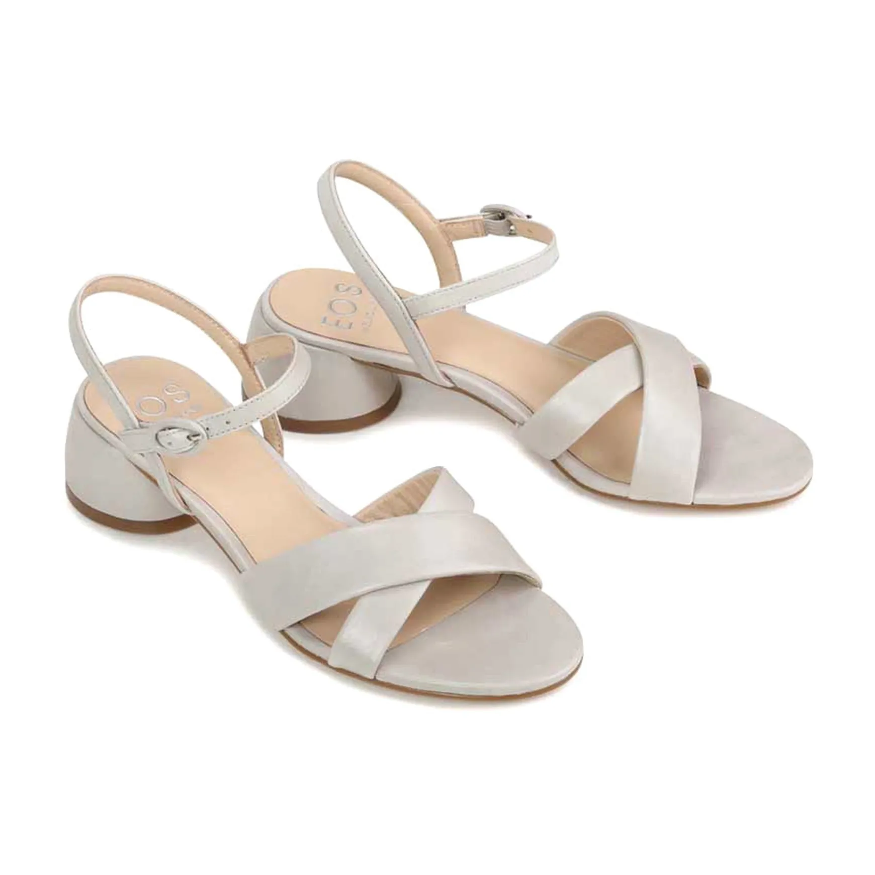 FIORA LEATHER BLOCK HEEL SANDALS>EOS Footwear Flash Sale
