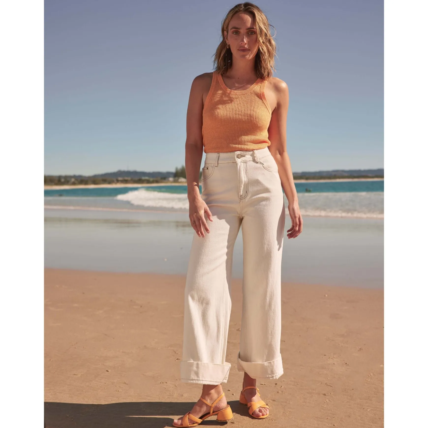 FIORA LEATHER BLOCK HEEL SANDALS>EOS Footwear Flash Sale
