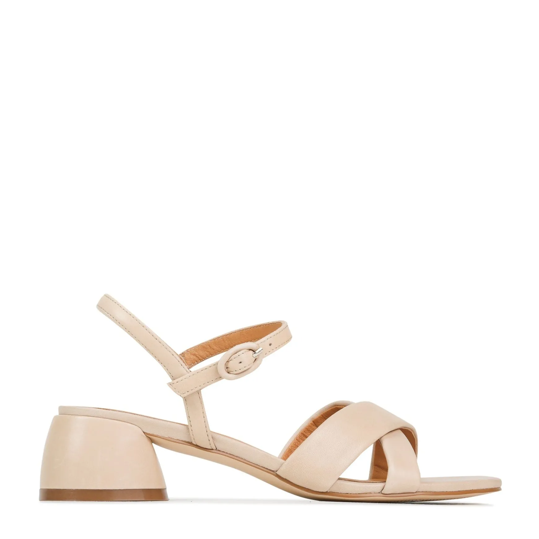 FIORA LEATHER BLOCK HEEL SANDALS>EOS Footwear Flash Sale