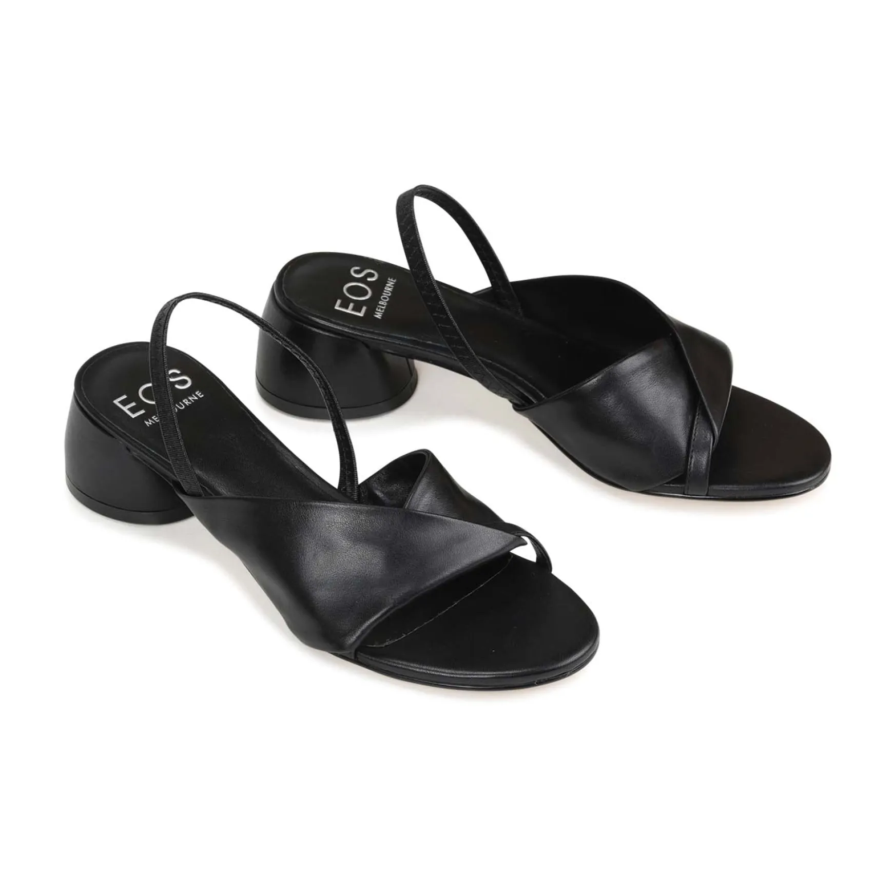 FIORELLO LEATHER HEEL SANDALS>EOS Footwear Online