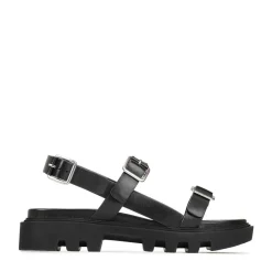 FLICKER LEATHER SANDALS><noscript><img width=