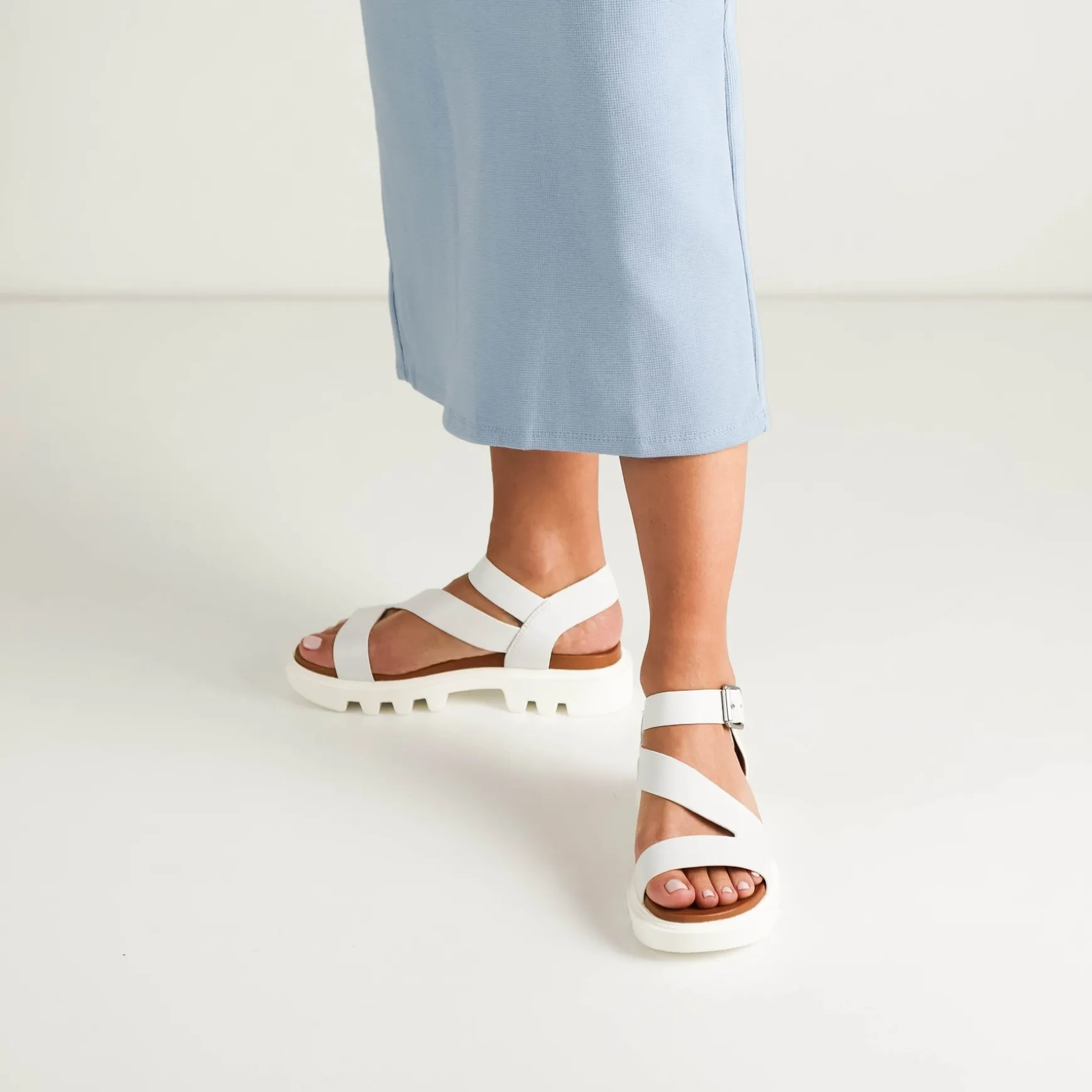 FLIGHER PLATFORM SANDALS LEATHER>EOS Footwear Online