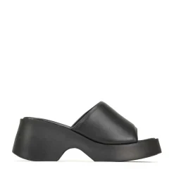 FLORIA LEATHER CHUNKY WEDGE SANDALS><noscript><img width=