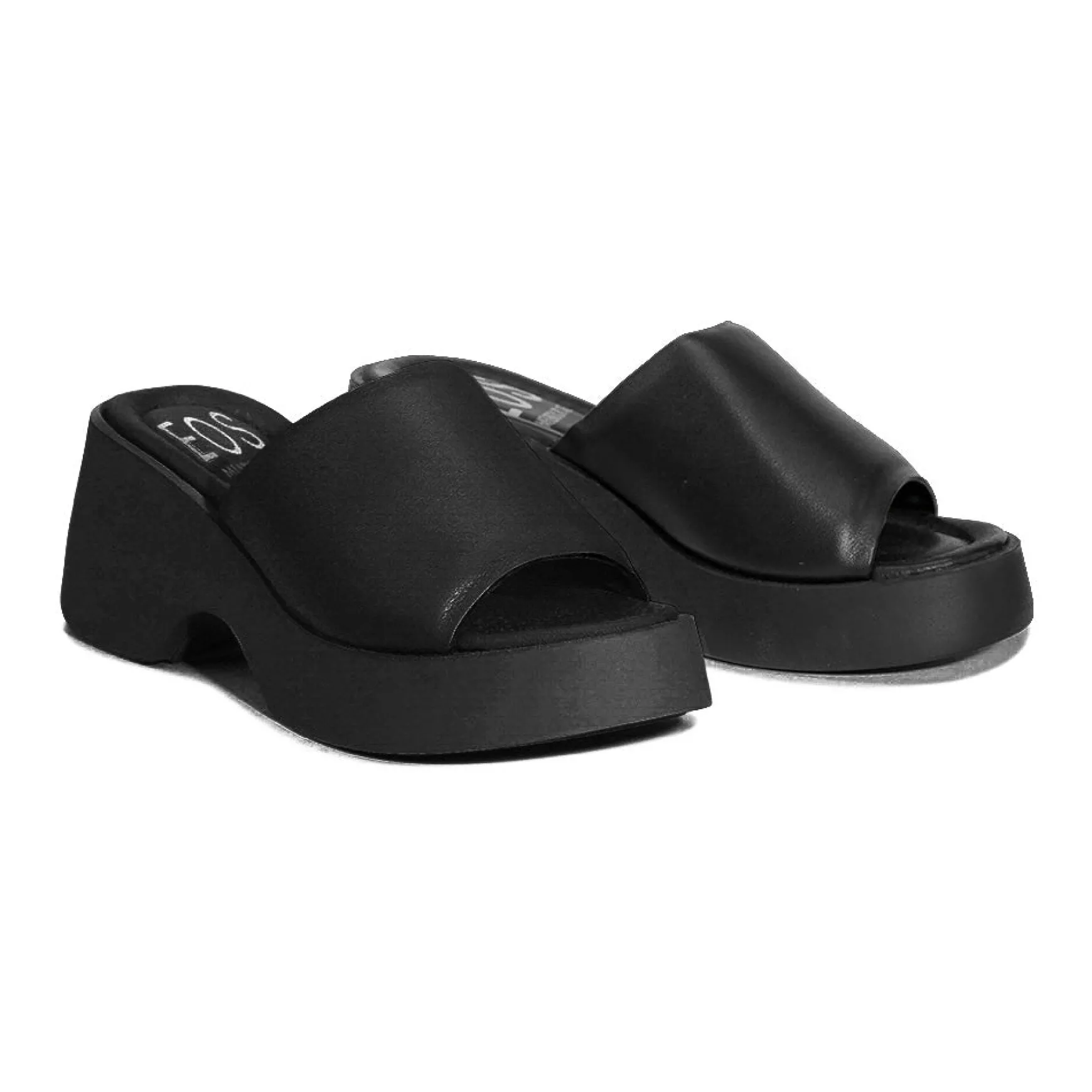 FLORIA LEATHER CHUNKY WEDGE SANDALS>EOS Footwear Store