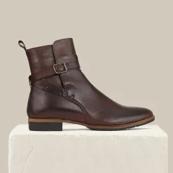 GABBI BUCKLE ANKLE BOOTS LEATHER>EOS Footwear Cheap