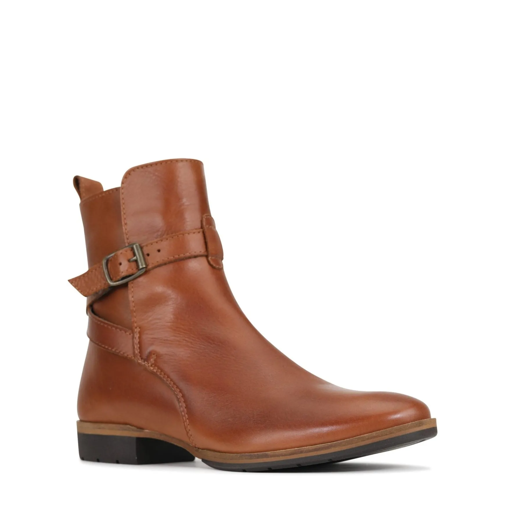 GABBI BUCKLE ANKLE BOOTS LEATHER>EOS Footwear Cheap