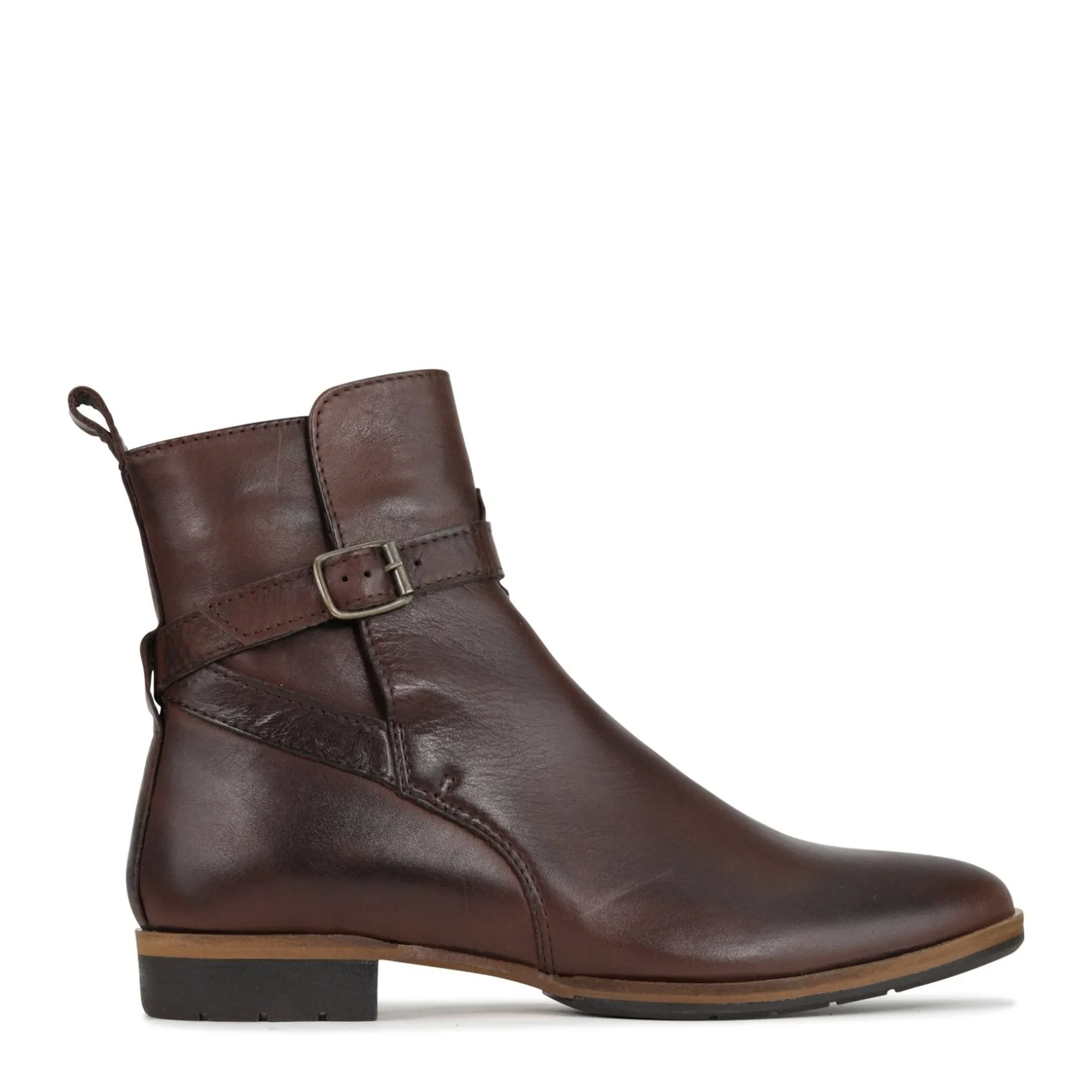 GABBI BUCKLE ANKLE BOOTS LEATHER>EOS Footwear Cheap
