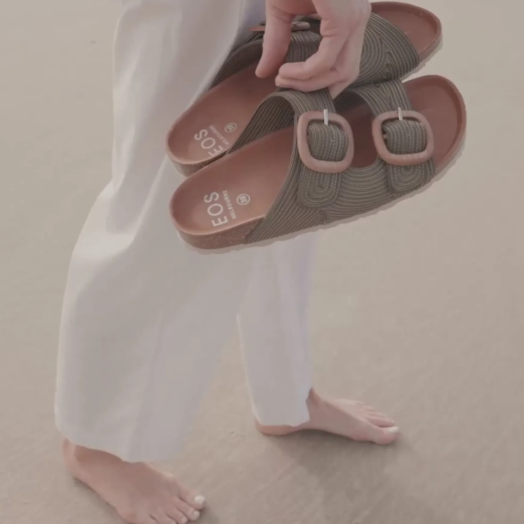 GIANA SLIDE SANDALS LEATHER>EOS Footwear New