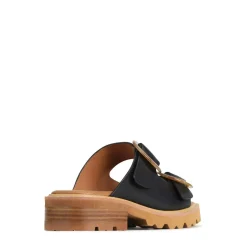 GILA BLOCK HEEL SLIDES LEATHER><noscript><img width=