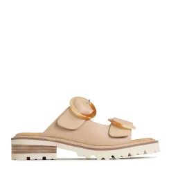 GILA BLOCK HEEL SLIDES LEATHER><noscript><img width=