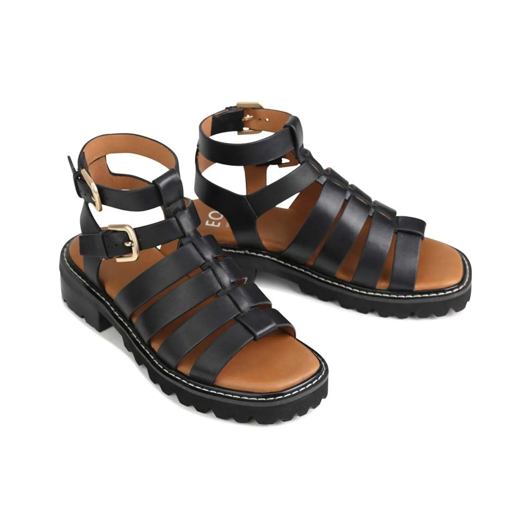 GIZELLE FISHERMAN SANDALS LEATHER>EOS Footwear Outlet