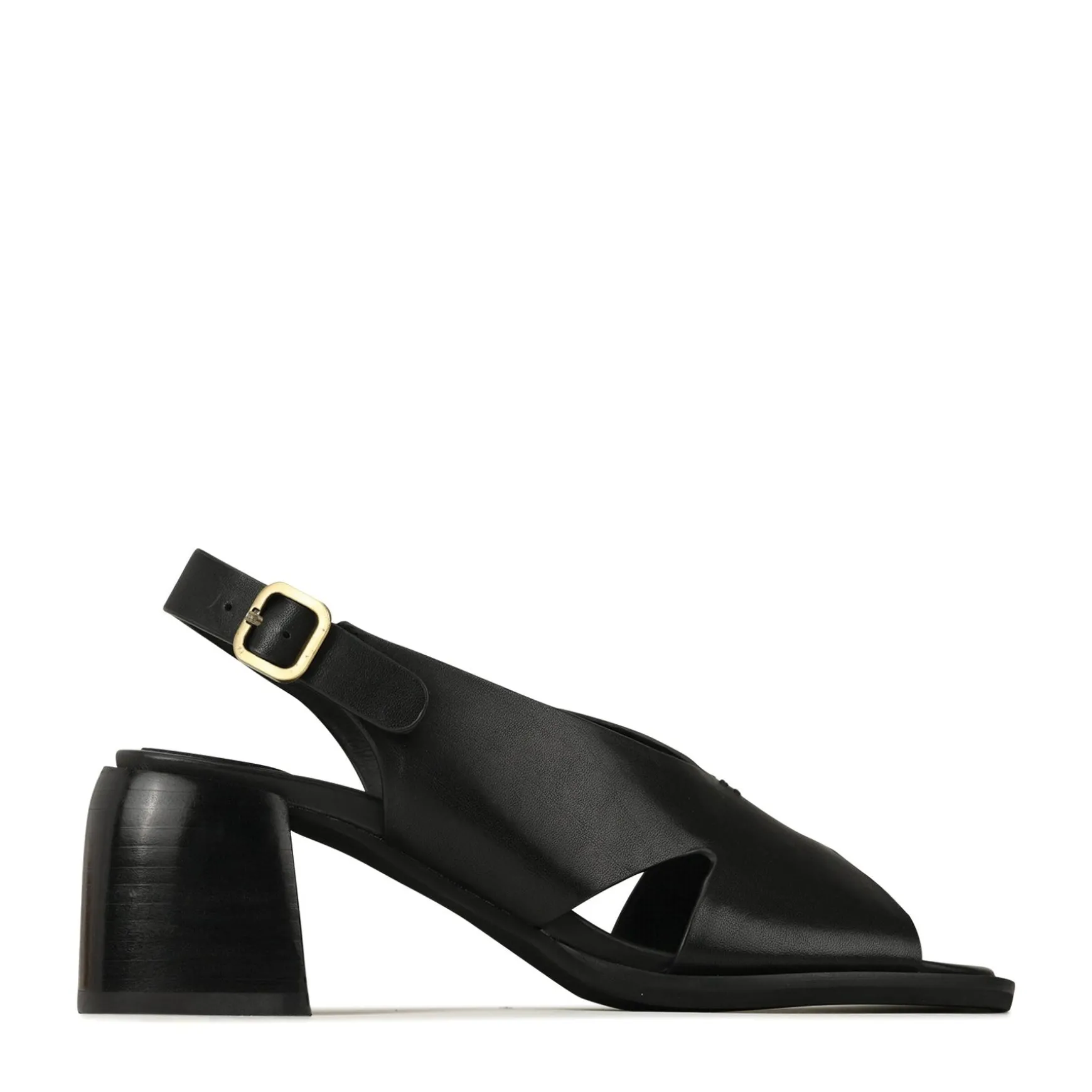 ISADORA LEATHER BLOCK HEEL SANDALS>EOS Footwear Discount