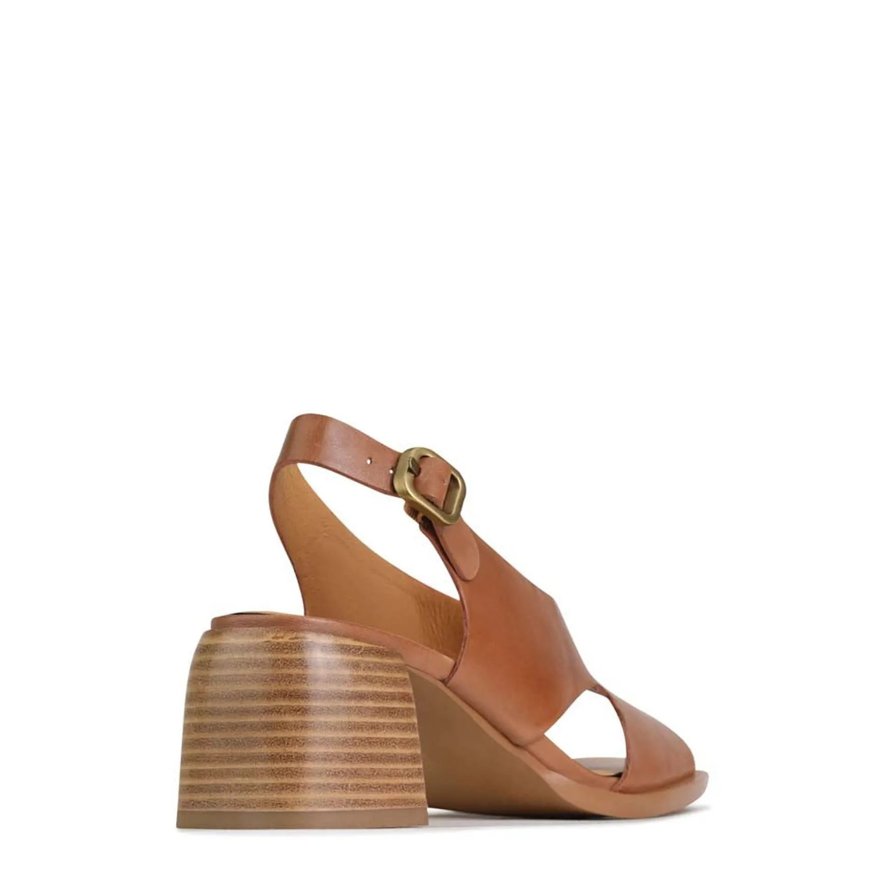 ISADORA LEATHER BLOCK HEEL SANDALS>EOS Footwear Discount