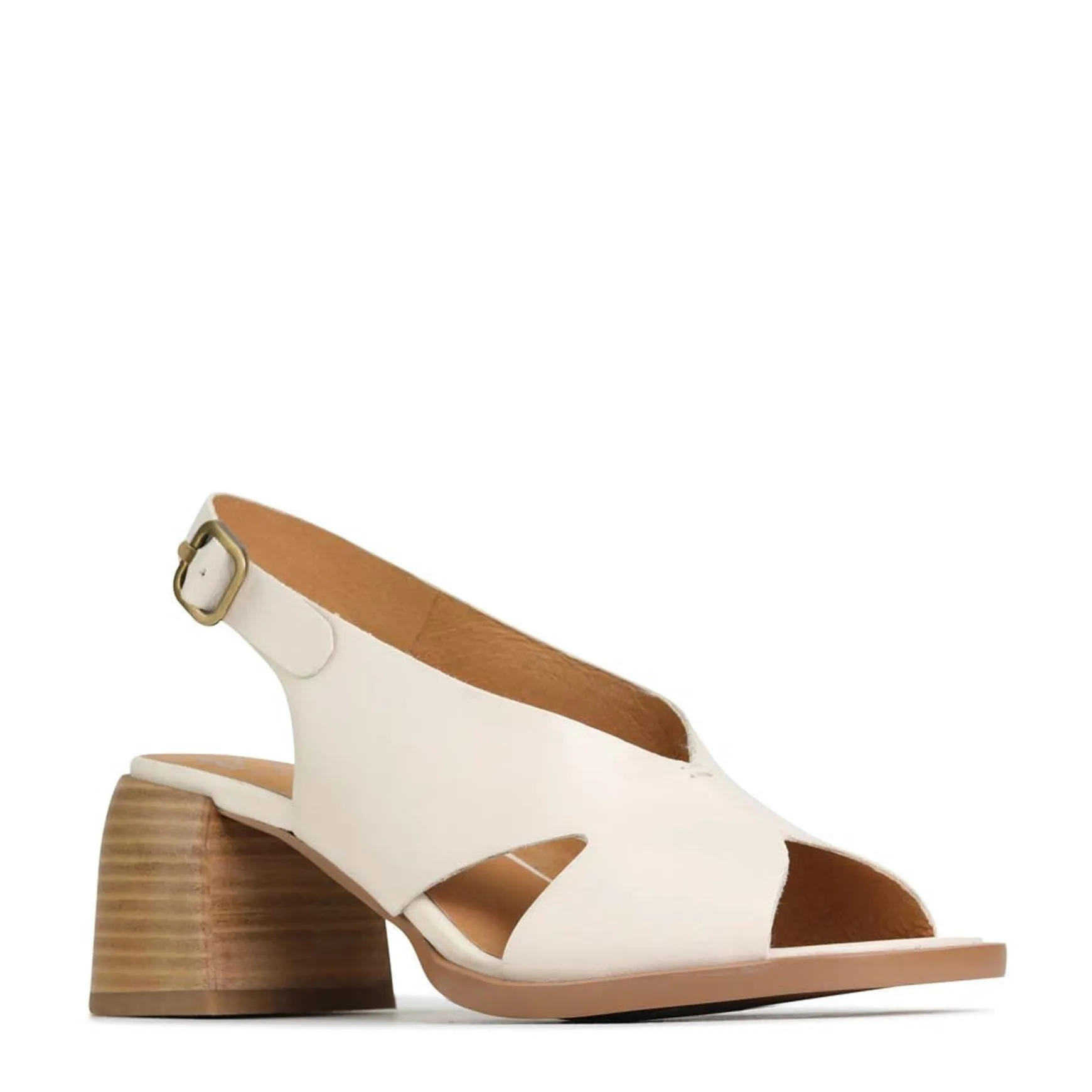 ISADORA LEATHER BLOCK HEEL SANDALS>EOS Footwear Discount