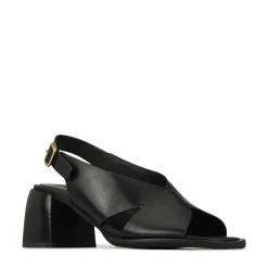 ISADORA LEATHER BLOCK HEEL SANDALS><noscript><img width=